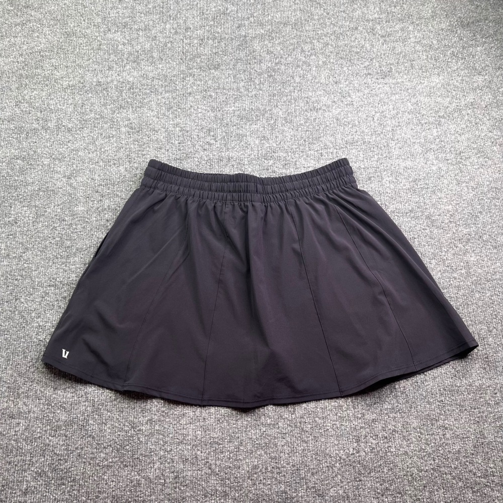 Vuori Clementine Skort Women L Black Athletic Tennis Volley Pickleball VW3055 - Picture 2 of 9